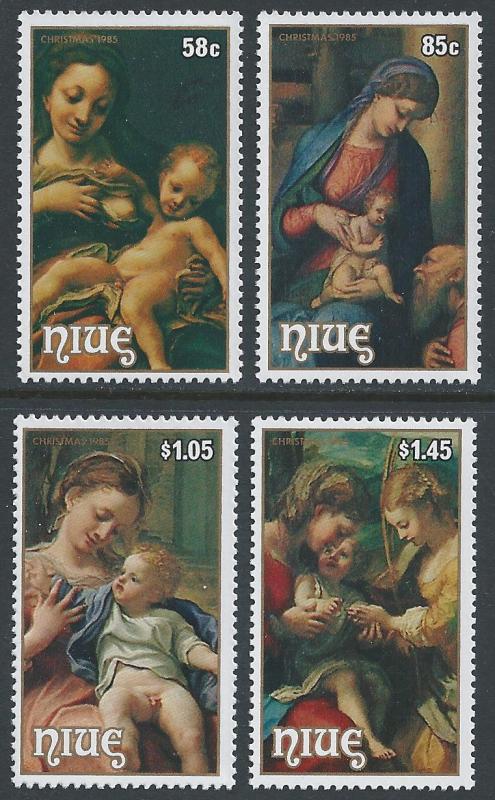 Niue #496-9 NH Christmas 1985 - Correggio Paintings