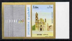 Fujeira 1972 Tepotztlan\'s Cathedral, Mexico 1R50 imperf ...