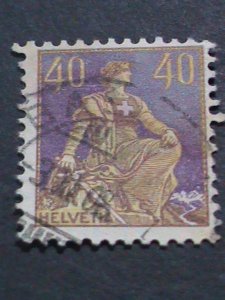 ​SWITZERLAND-1908- SC#136 114 YEARS OLD- HELVETIA USED- WE SHIP TO WORLD WIDE