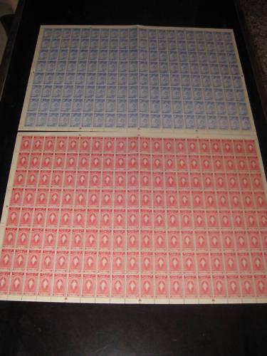 India Travancore Cochin Shell & Tree Full Sheet of 160 Cat £1200 MNH