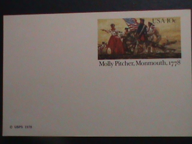 ​UNITED STATES -PC-1978  MOLLY PITCHER-MONMOUTH,1778 MNH POST CARD-VERY FINE