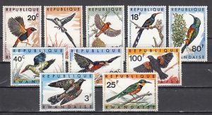 Rwanda, Scott cat. 239-248. Various Birds issue.