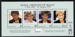 TONGA, NIUAFO'OU - 1997 - Princess Diana - Perf Min Sheet - Mint Never H...