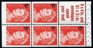 HERRICKSTAMP AUSTRALIA Sc.# 398A Ovpt. Booklet Pane Wholesale Lot of 3