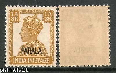 India Patiala State 1An3ps KG VI Postage Stamp SG 107 / Sc 106 MNH