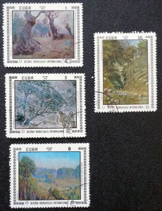 Cuba Sc# 1723-1726 INTL HYDROLOGICAL DECADE painting CPL SET of 4  1972 used cto