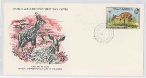 Gambia 340 1976 WW, Antelope, FDC U/A WWF FDC