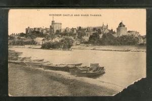 Great Britain 1907 Windsor Castle & River Thames View Post Card Used # 1454-131