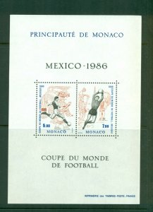 Monaco #1532 (1986 World Cup sheet) VFMNH CV $6.50