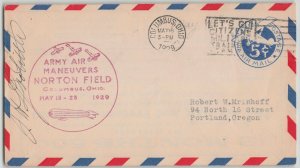 United States 1929 Jimmy Doolittle Signed Army Air Maneuvers Ohio Flight Cover