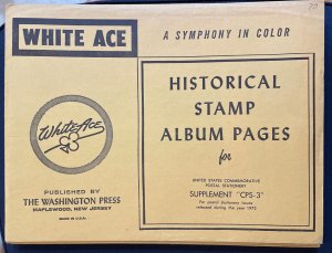 New White Ace Pages U.S. Commemorative Postal Stationary 1973 CPS-3 