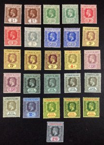 MOMEN: LEEWARD ISLANDS SG #46-57c 1912/22 MINT OG H £600 LOT #67972