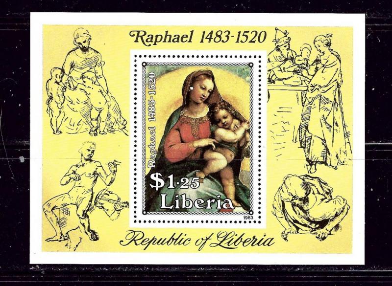 Liberia 981 MNH 1984 Raphael Painting S/S