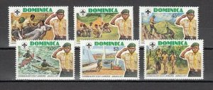 Dominica, Scott cat. 534-539. Caribbean Scout Jamboree issue. LH. ^