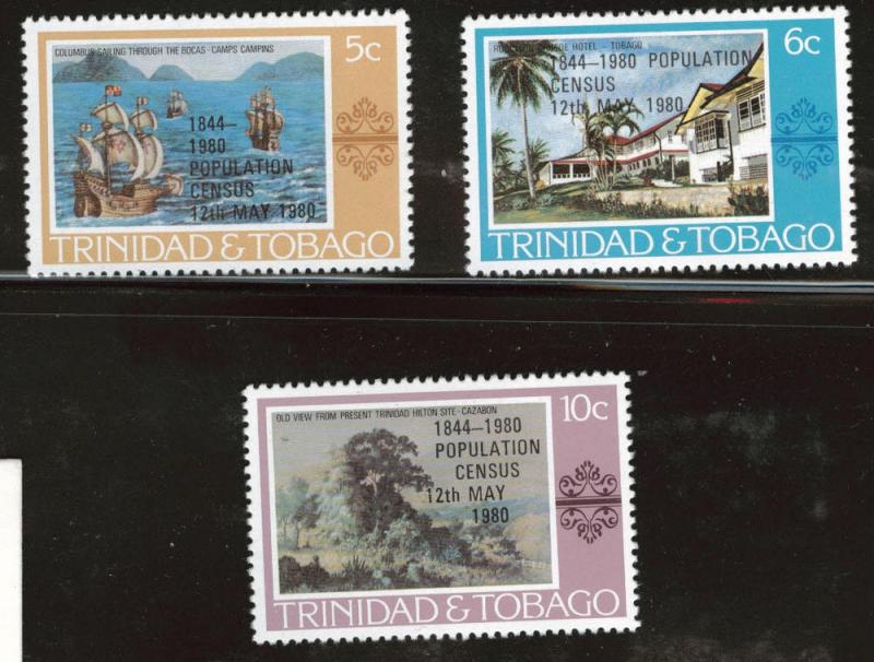 Trinidad Tobago Scott 325-327 MNH** 1980 overprint set