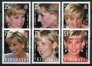 Kiribati Royalty Stamps 2007 MNH Princess Diana of Wales 10th Anniv Death 6v Set