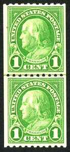 U.S. #604 MINT LINE PAIR OG HR