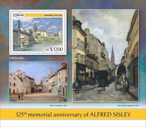 LIBERIA- 2023 - Alfred Sisley - Perf Souv Sheet - Mint Never Hinged