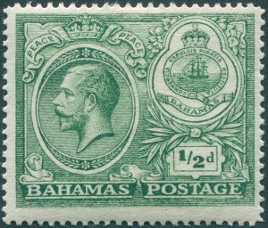 Bahamas 1920 ½d green Peace SG106 unused
