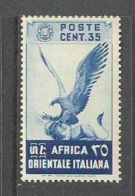 ITALIAN EAST AFRICA Sc# 9 MH FVF Eagle & Lion