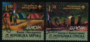 Bosnia & Herzegovina (Serb Admin) 293-4 MNH EUROPA, Scouting
