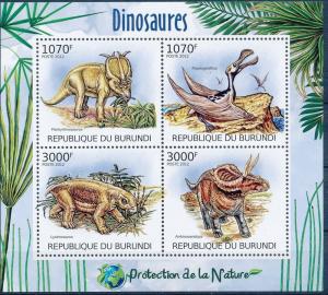 BURUNDI 2012 SHEET bur12412a DINOSAURS DINOSAURES 