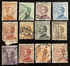 Italy Scott# 97-100, 102-5, 107, 109-10 Used Avg/F Cat $8.90+