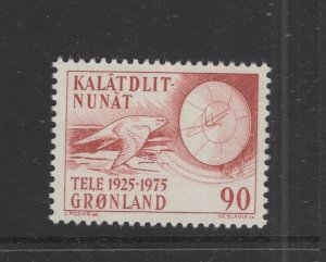 Greenland #100  (1975 Telecommunications issue) VFMNH CV $0.60