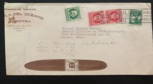 1938 Habana Cuba advertising Tobacco Factory cover  to Moscow Russia USSR