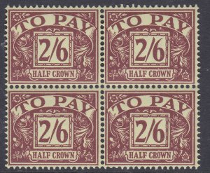 Sg D65wi 2/6 QE II Multi Crowns Postage Due Wmk Inverted blck 4 UNMOUNTED MINT