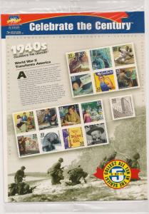 US 3186 Celebrate The Century 1940s 33c sheet (sealed) MNH 1999