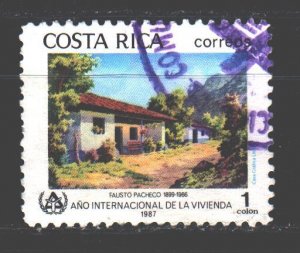 Costa Rica. 1987. 1342. Traditional housing, house. USED.