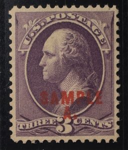 US Scott 214SL Sample Very Fine Type L