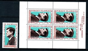 MAURITANIA Sc C40-40a NH issue of 1964 - J F Kennedy