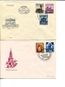 GDR 1955  Art Exhibition  2  unaddressed FDC  VF