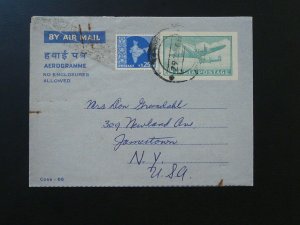 aviation aerogramme postal stationery India 1966