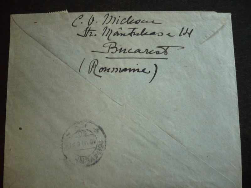 Postal History - Romania - Scott# 328, 352 - Registered Mail to Netherlands