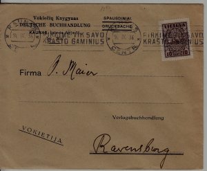 Lithuania used cover 14.9.36 Kaunas