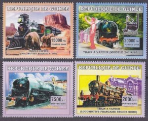 Guinea MNH 4377-80 Locomotives 2006