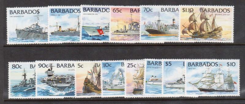 Barbados #872 - #885 VF/NH Set