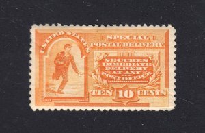 Scott #E3 10c Orange Mint OG HINGED, THIN, Cat. $300.0