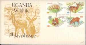 Uganda, Worldwide First Day Cover, Animals