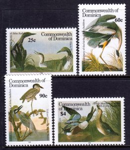Dominica 1986 Audubon Birds Complete Mint MNH Set SC 965-968