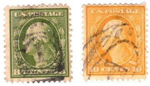 United States Scott #337,338 USED set LC NG, Nice crisp color good sound stamps.