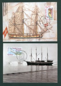 Greenland. 1996 Official Maximum Card. Compl.Set 2 Card.Figureheads III.Kuhlmann