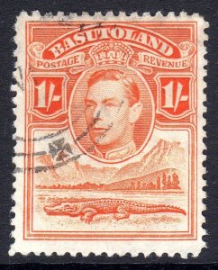  Basutoland -  1938 - sg 25  - 1/- value  -   used -  