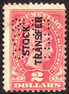 1918, US $2, Stock Transfer, Used, Sc RD13