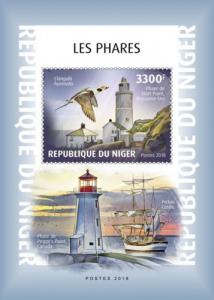 NIGER - 2018 - Lighthouses - Perf Souv Sheet - M N H