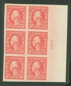 United States #409 Mint (NH) Plate Block