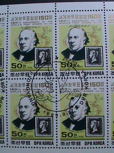 KOREA-1989-SC#2860 150TH ANNIV:BLACK PENNY-INTL. STAMP SHOW LONDON'90